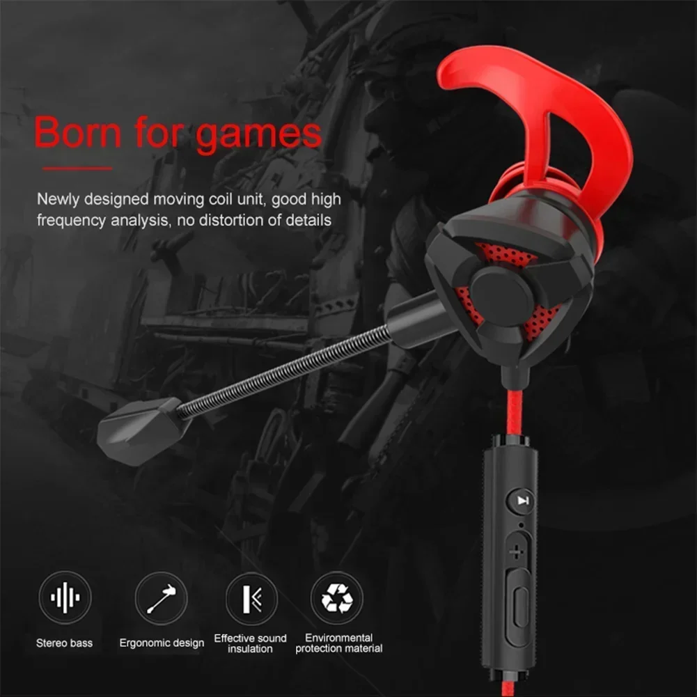 Wired Earphone Mic - Auriculares con cable para videojuegos, cascos