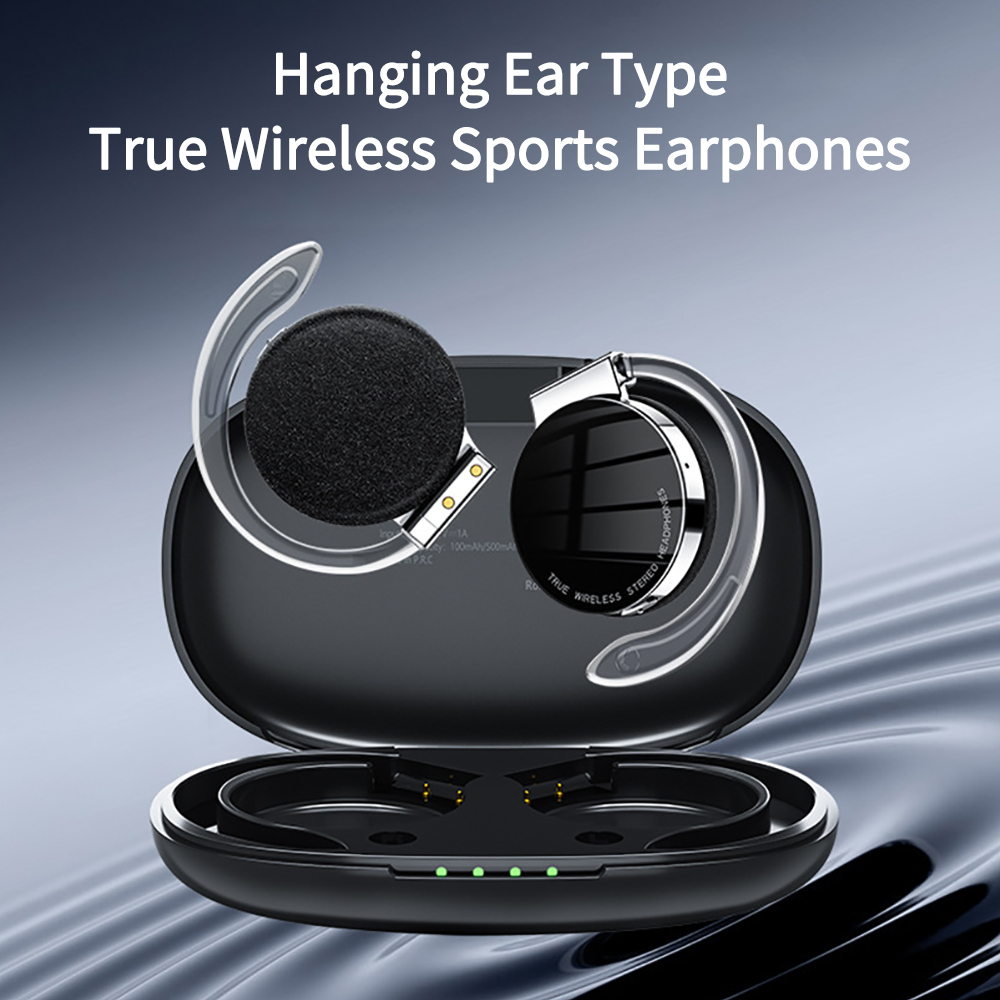 Sports Earphone Hook - Auriculares F2 TWS con micrófonos, auriculares
