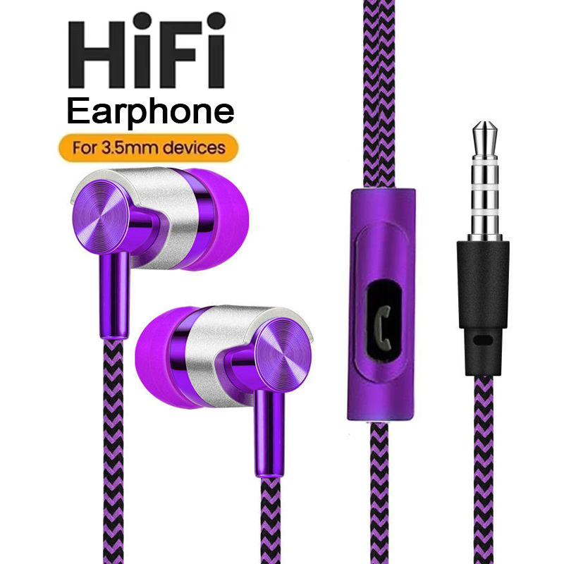 Wired Earphone Mic - Auriculares con Micrófono HD Integrado de