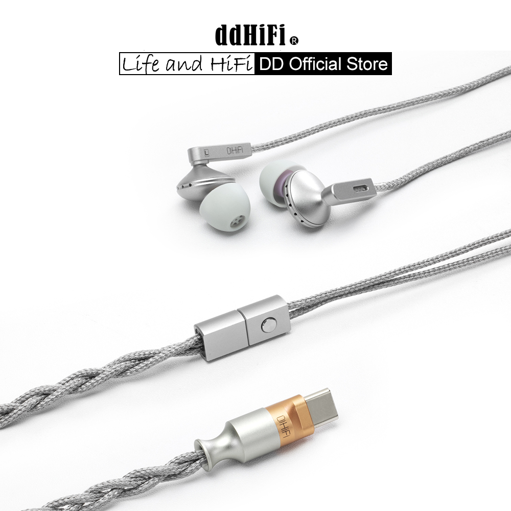 Usb C Earphone - Auriculares planos semiintrauditivos DD ddHiFi E13P