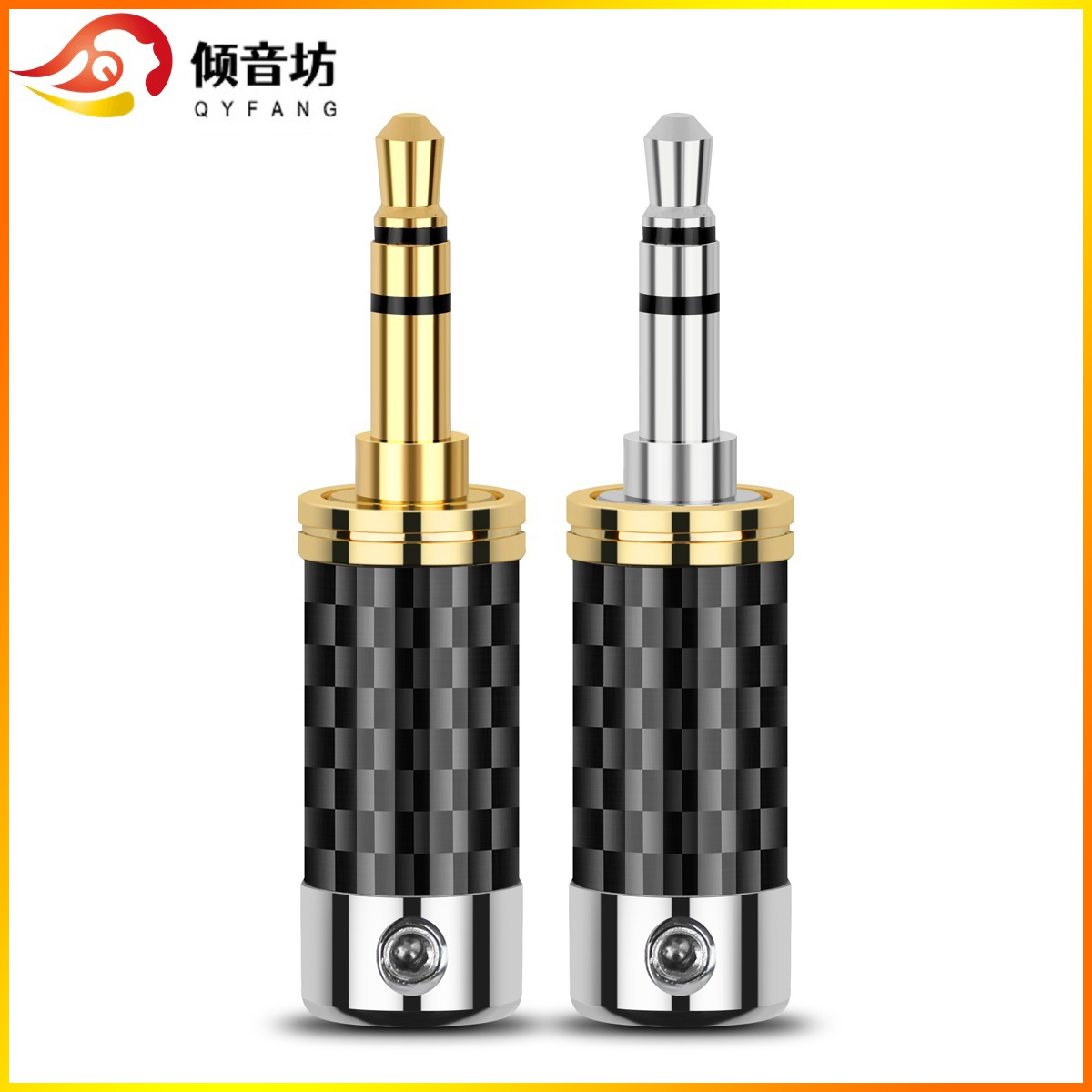 Audiophile Headphone Wired - QYFANG-Adaptador de Metal estéreo de 3