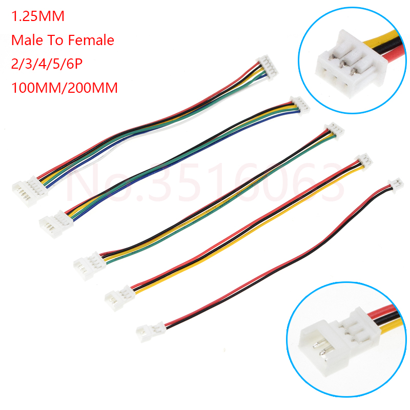 Cable Extension 3.5 - 10 Conectores JST1.25 de 100/200 mm,