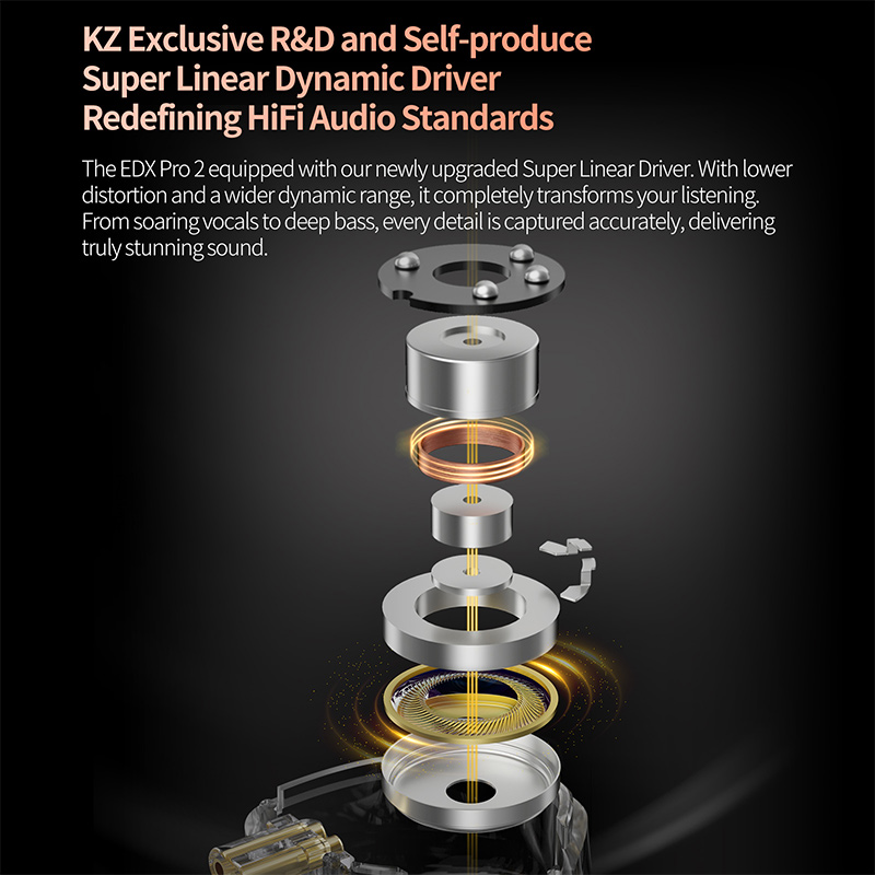 KZ EDX Pro 2 controlador dinám - In Ear Monitor Iem reseña y precio