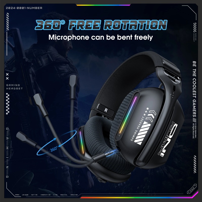 ONIKUMA GT808 Auriculares inal - Gaming Headset Rgb reseña y precio