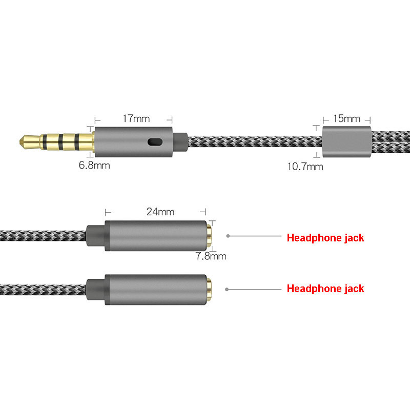 1 Unidad Divisor de Audio de 3 - Earphone Splitter Jack reseña y precio